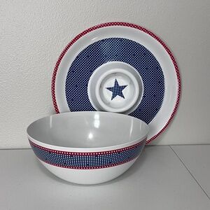 Martha Stewart Set of Serving Bowl and Chip&Dip Dish